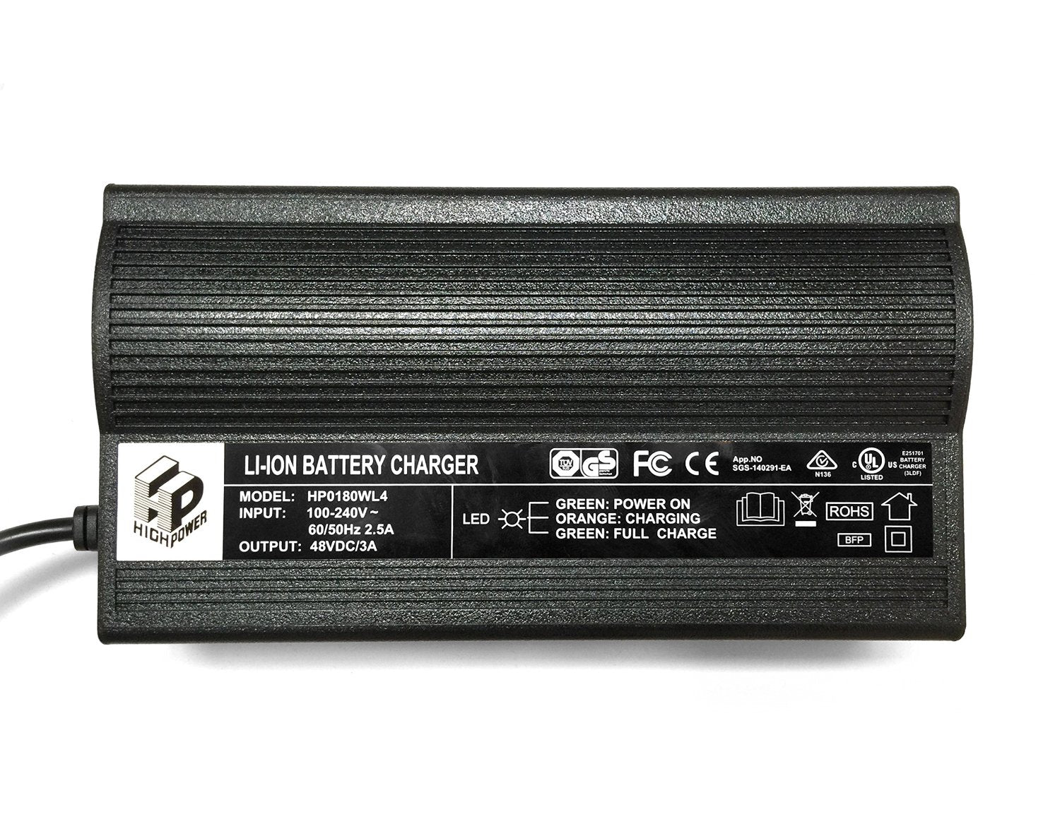 Charger / HP / 48V / 3A / 4Pin Connector Juiced Bikes